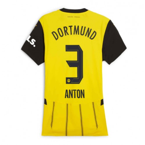 Fotbalové Dres Borussia Dortmund Waldemar Anton #3 Dámské Domácí 2024-25 Krátký Rukáv